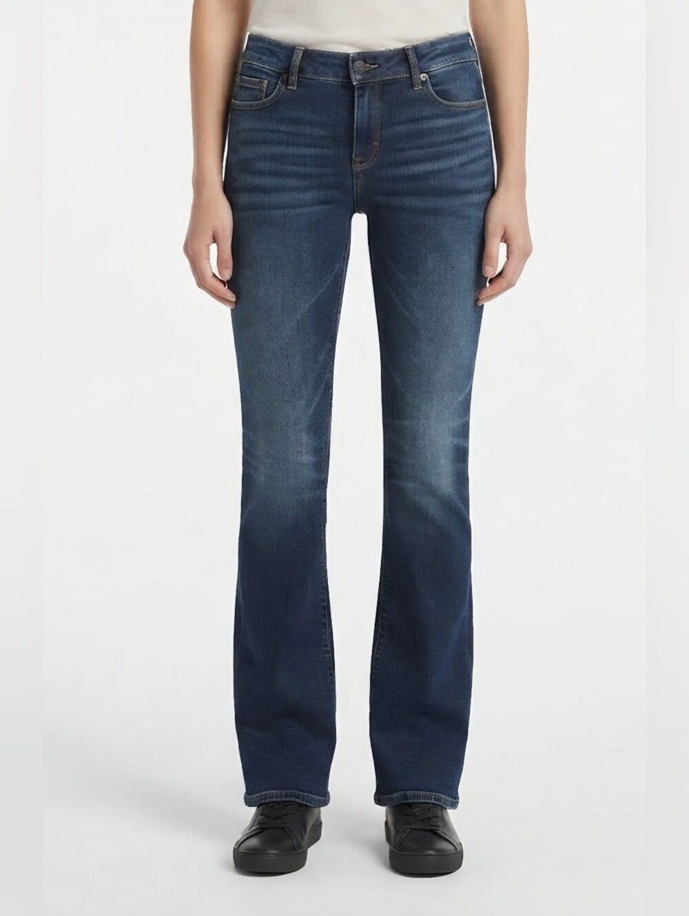 White House Black Market Distressed The Boot Dark Blue Jeans Size 0